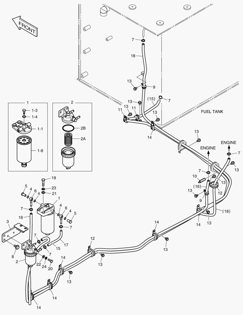 6990 DOUBLE FUEL FILTER [5001~5639]