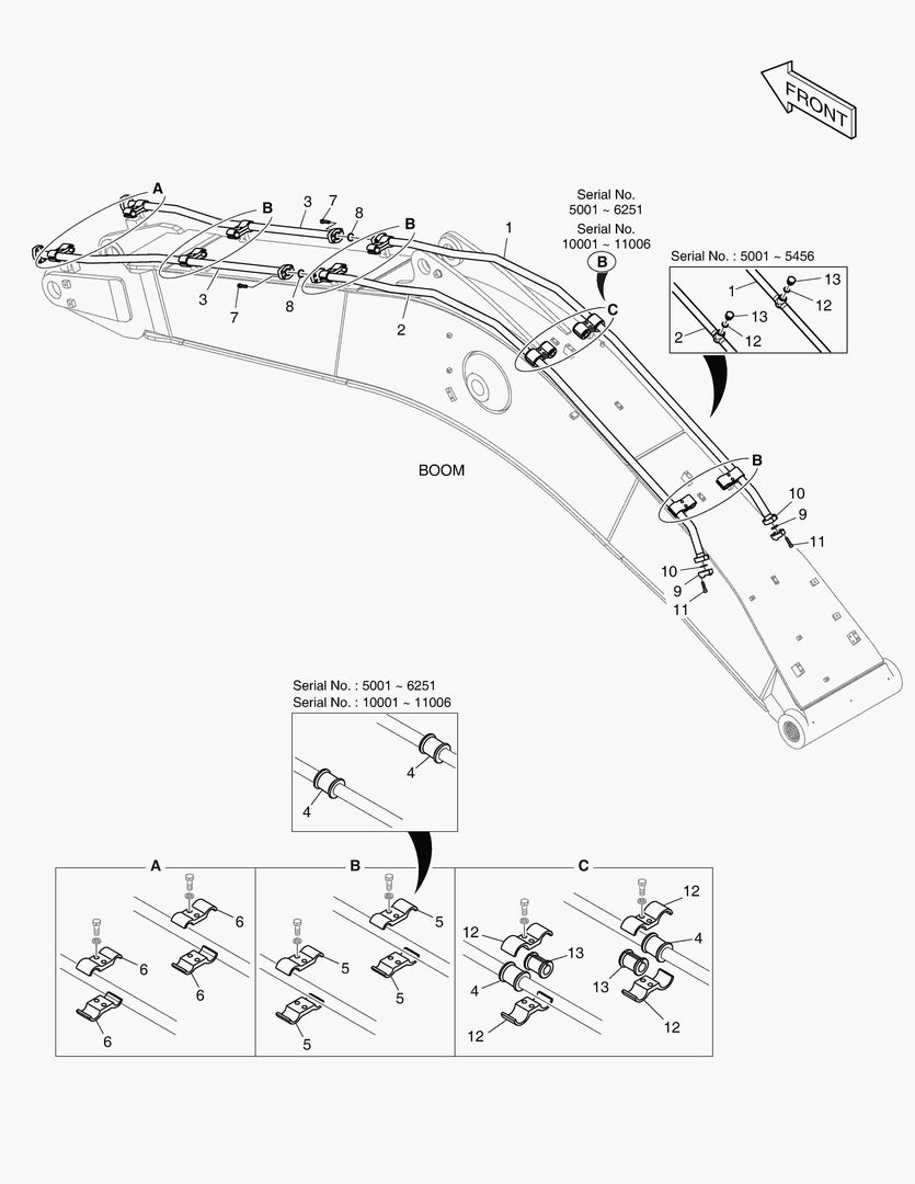3150 BOOM PIPING - ONE & TWO WAY