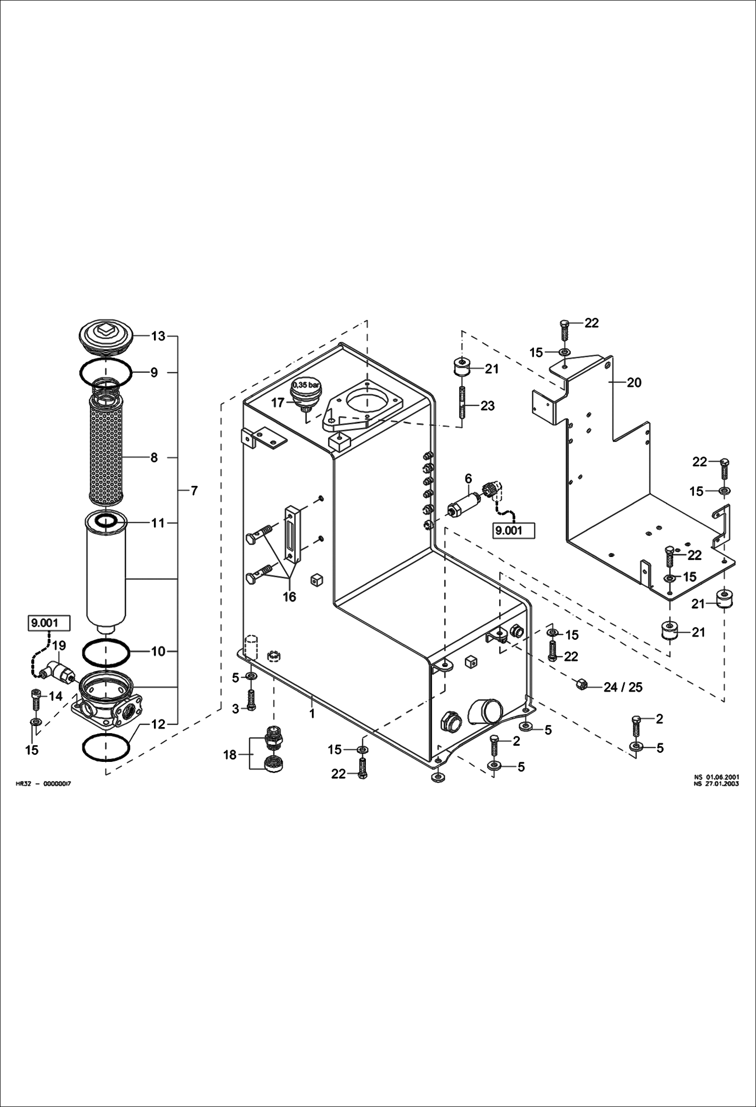 БАК ДЛЯ МАСЛА ГИДРАВЛИЧЕСКОЙ СИСТЕМЫ
