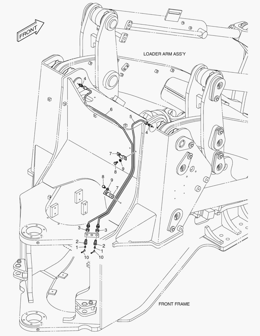 ПЕРЕДНИЙ ТРУБОПРОВОД СМАЗОЧНОЙ СИСТЕМЫ