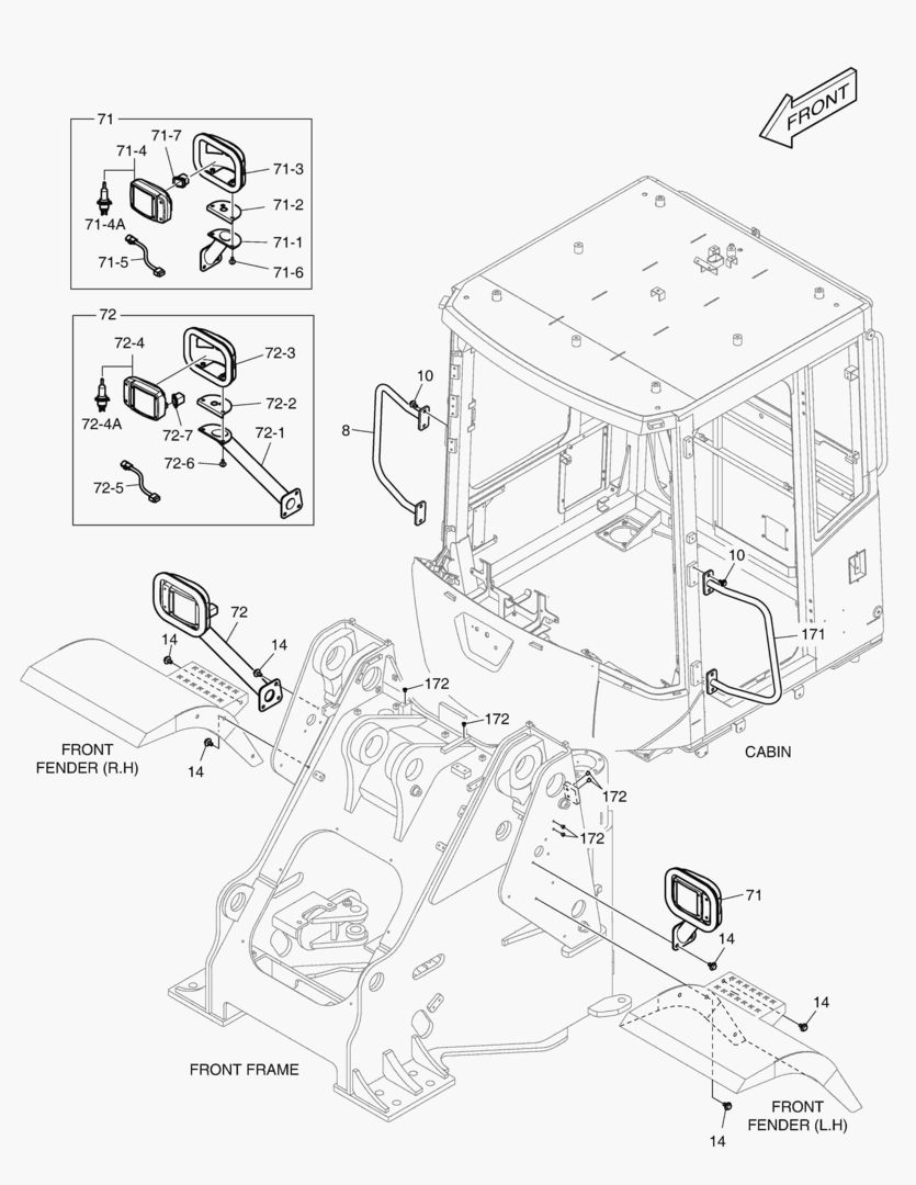 1630 FENDER & LADDER - SUPPORT LAMP