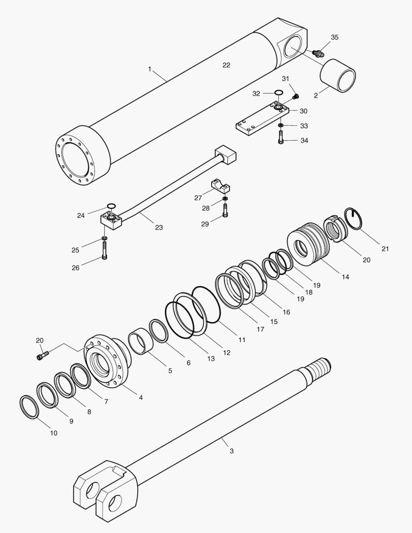 ГИДРОЦИЛИНДР ПОДЪЕМА-ПРАВОСТОРОННИЙ