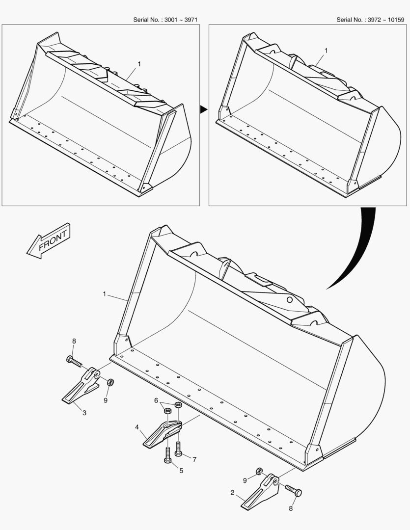 Схема 5450 BUCKET-3.9гЋҐ-TOOTH-REINFORCE