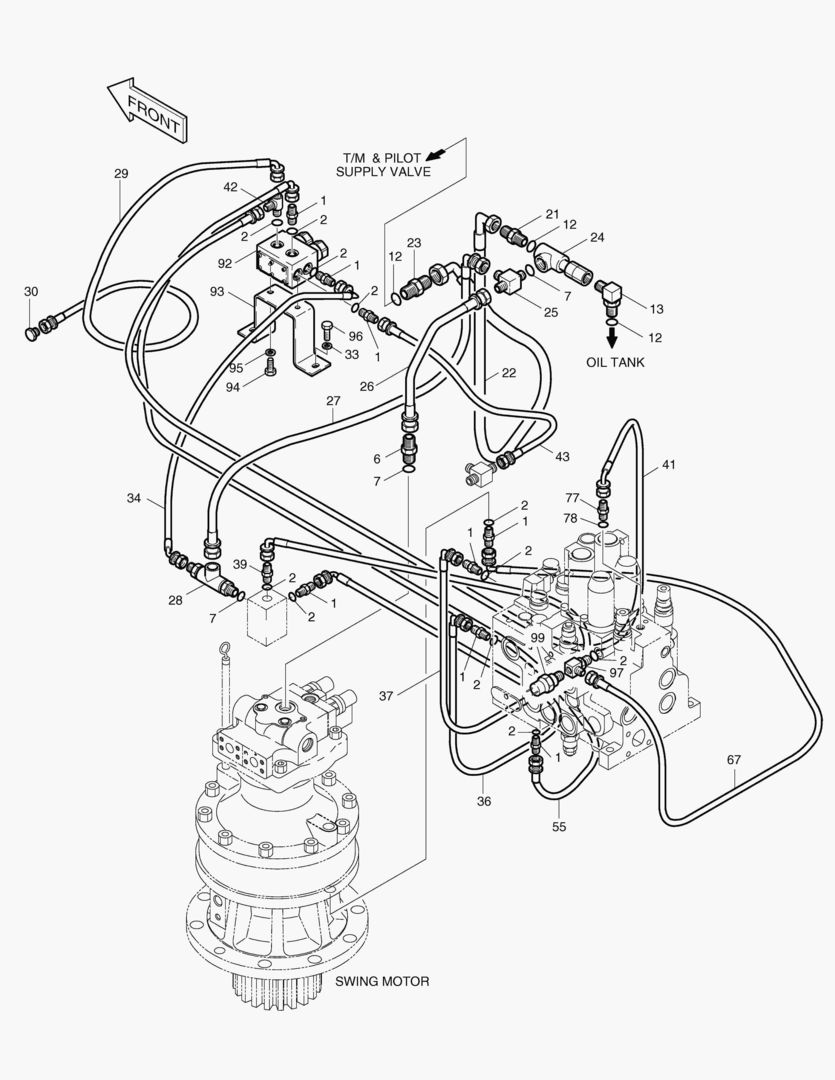 ТРУБОПРОВОД СЕРВОУПРАВЛЕНИЯ(3)-KMX13A