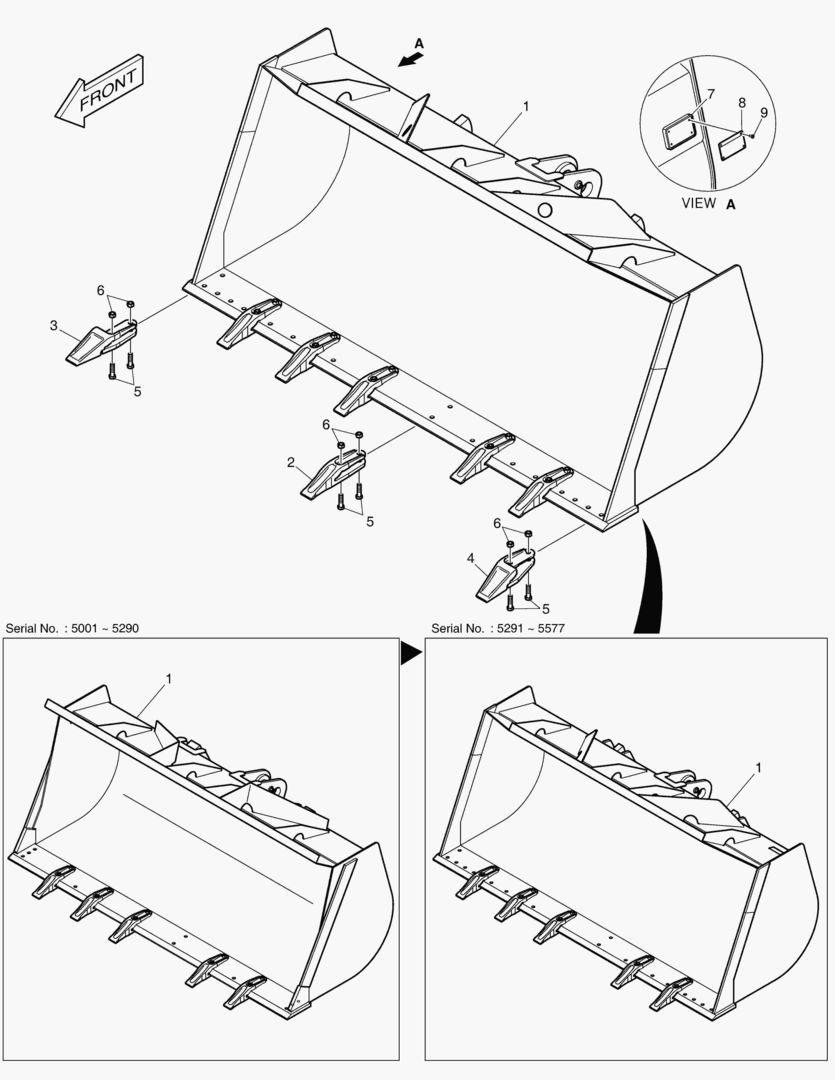 2140 BUCKET-1.9mВі TOOTH