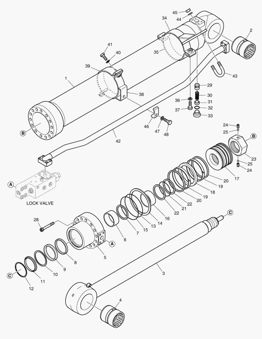 ЦИЛИНДР РУКОЯТИ-ГИДРОЗАМОК