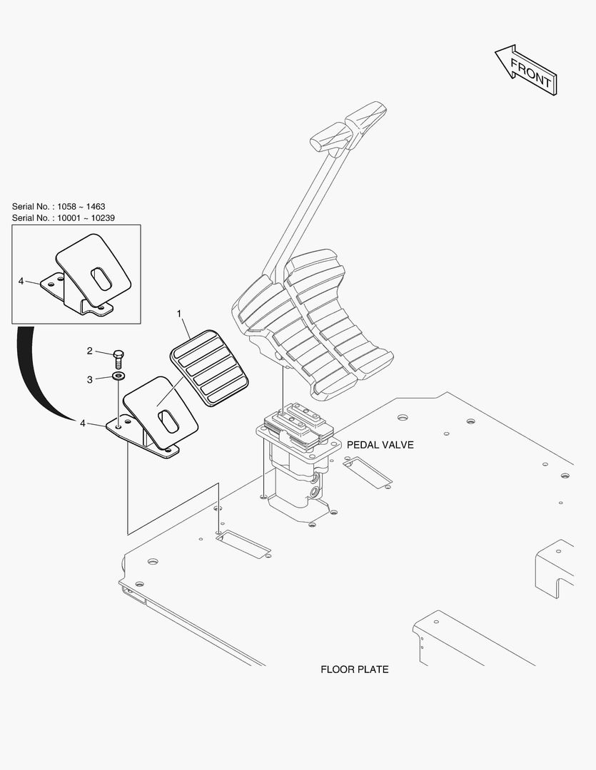Схема ПОДСТАВКА ДЛЯ НОГ - ЛЕВОСТОРОННИЙ