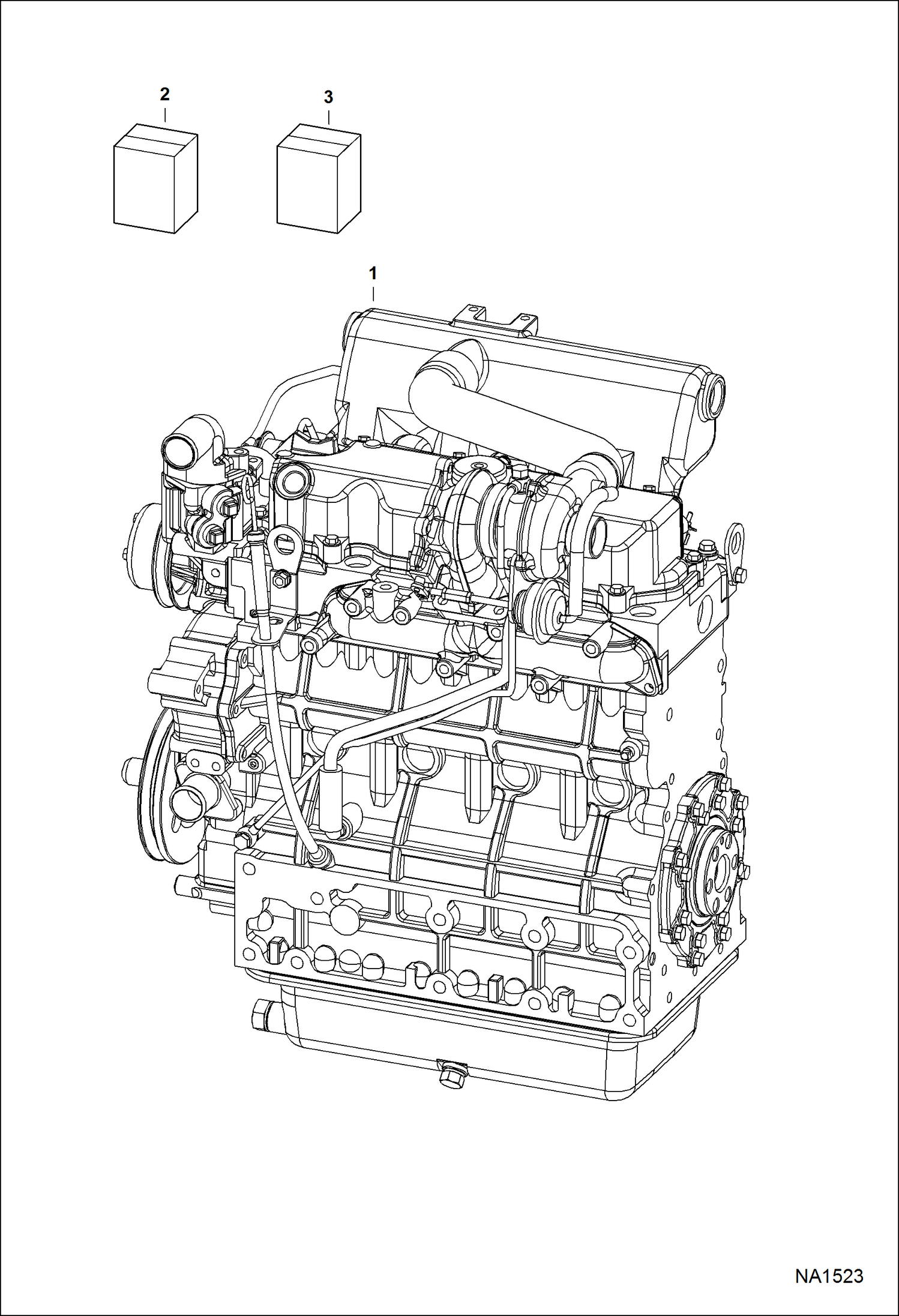 Спецтехника ДВИГАТЕЛЬ И КОМПЛЕКТ ПРОКЛАДОК (KUBOTA - V2003-M-DI-TE2B-BC-5) (TIER II)