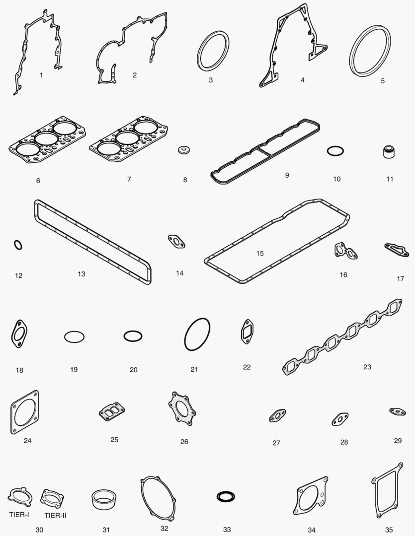 КОМПЛЕКТ ПРОКЛАДОК ДЛЯ КАПИТАЛЬНОГО РЕМОНТА-ВСЕ