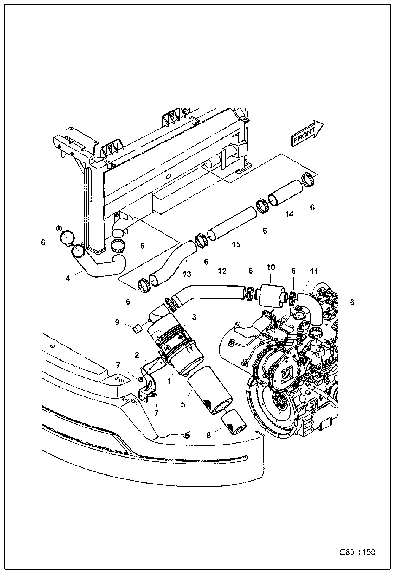 ДВИГАТЕЛЬ И КРЕПЕЖНЫЕ ДЕТАЛИ (ВОЗДУХООЧИСТИТЕЛЬ)
