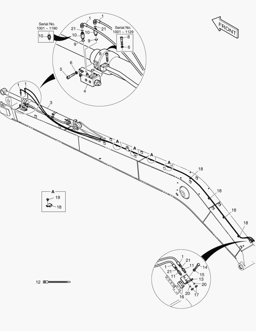 ГИДРОСИСТЕМА СТРЕЛЫ - КЛАПАН ЗАМКА РУКОЯТИ