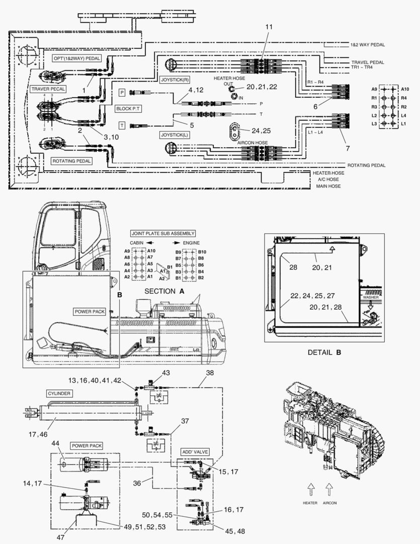 Схема 1100 CABIN - FIXED RISER