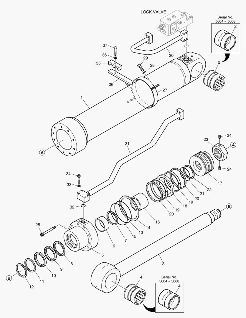 Спецтехника 4282 BOOM CYLINDER - R.H (LOCK VALVE) [5604~] - главное фото