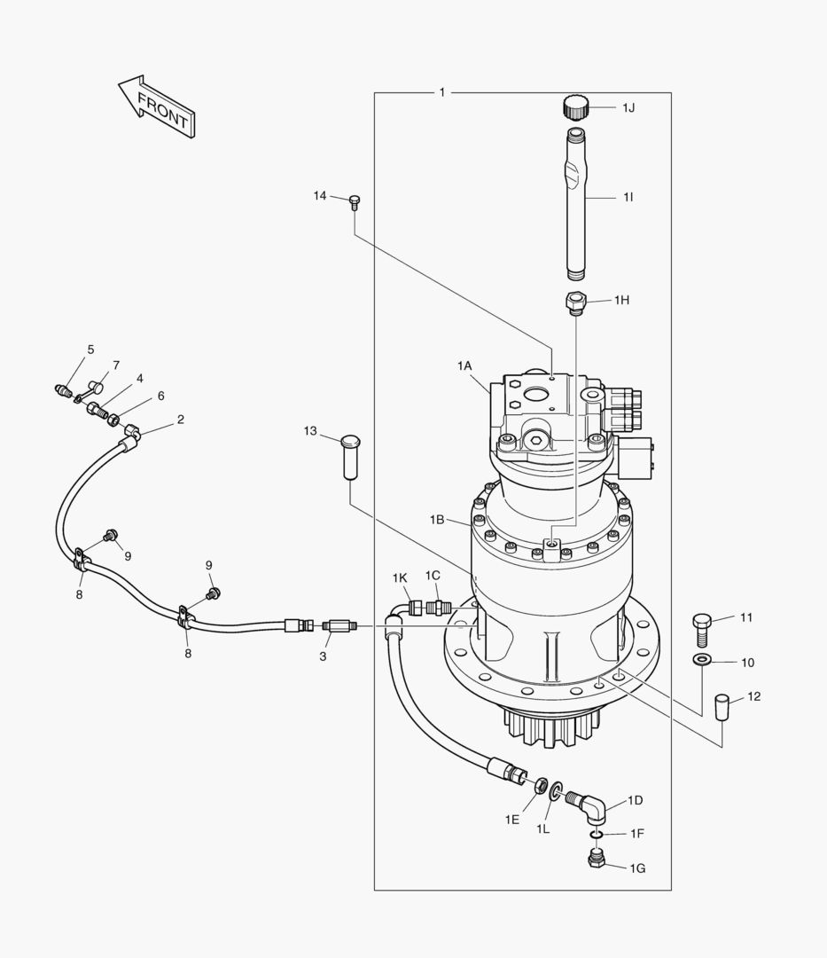 ГИДРОМОТОР ПОВОРОТА ПЛАТФОРМЫ