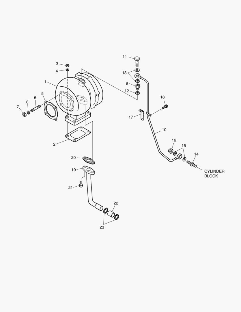 014 TURBO CHARGER & OIL PIPE