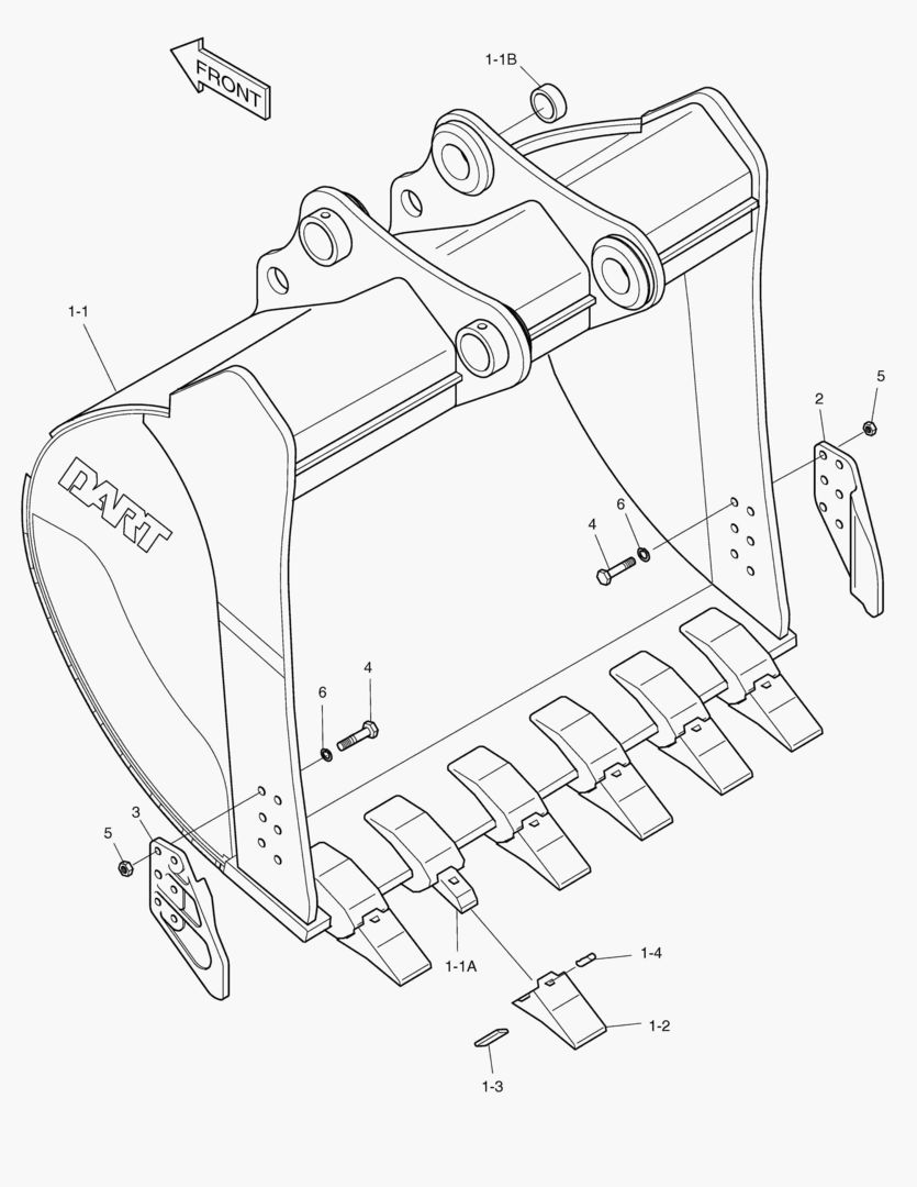 3170 BUCKET-3.2гЋҐ(88`)-VERTICAL PIN