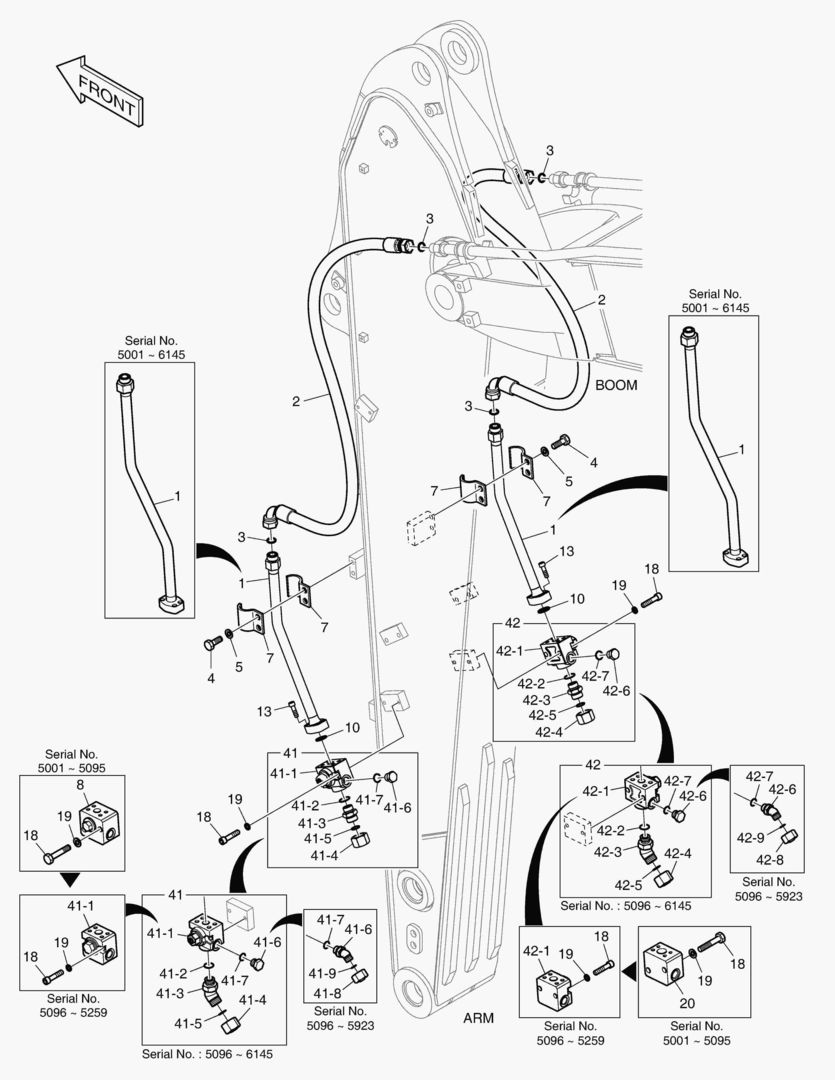 6380 ARM PIPING - ONE & TWO WAY(ARM 2.5m)