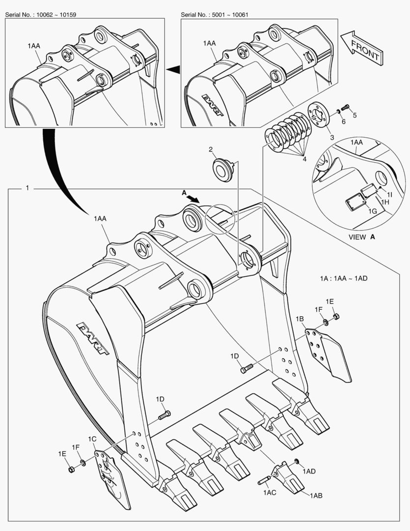 6950 BUCKET ASS`Y - 2.01mВі(63`) - SIDE PIN