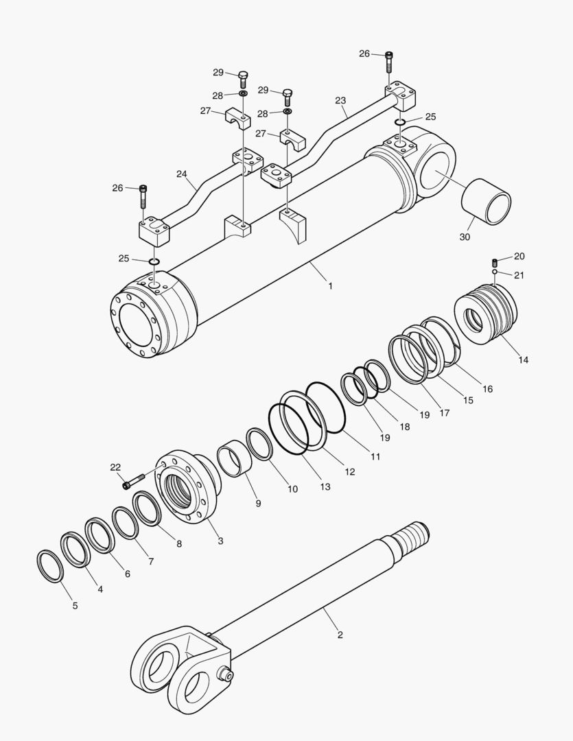 Схема ГИДРОЦИЛИНДР ПОДЪЕМА-ЛЕВОСТОРОННИЙ