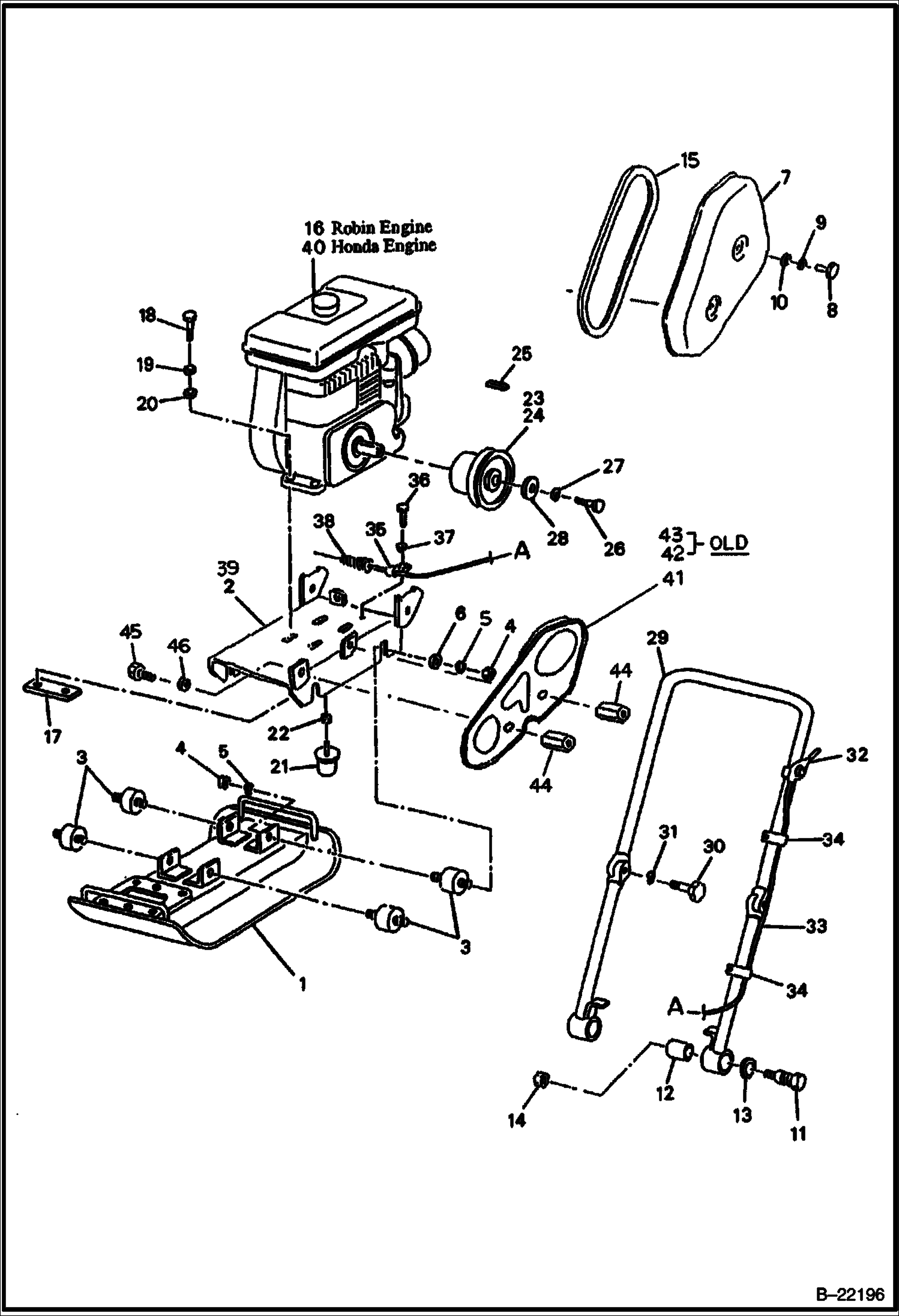 Схема РАМА ШАССИ (ВИБРАЦИЯ, ДВИГАТЕЛЬ И УСТРОЙСТВА УПРАВЛЕНИЯ)