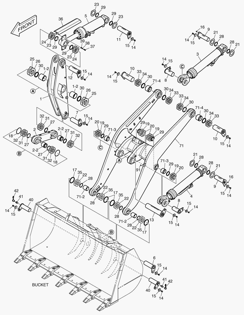 РУКОЯТЬ ПОГРУЗЧИКА В СБОРЕ