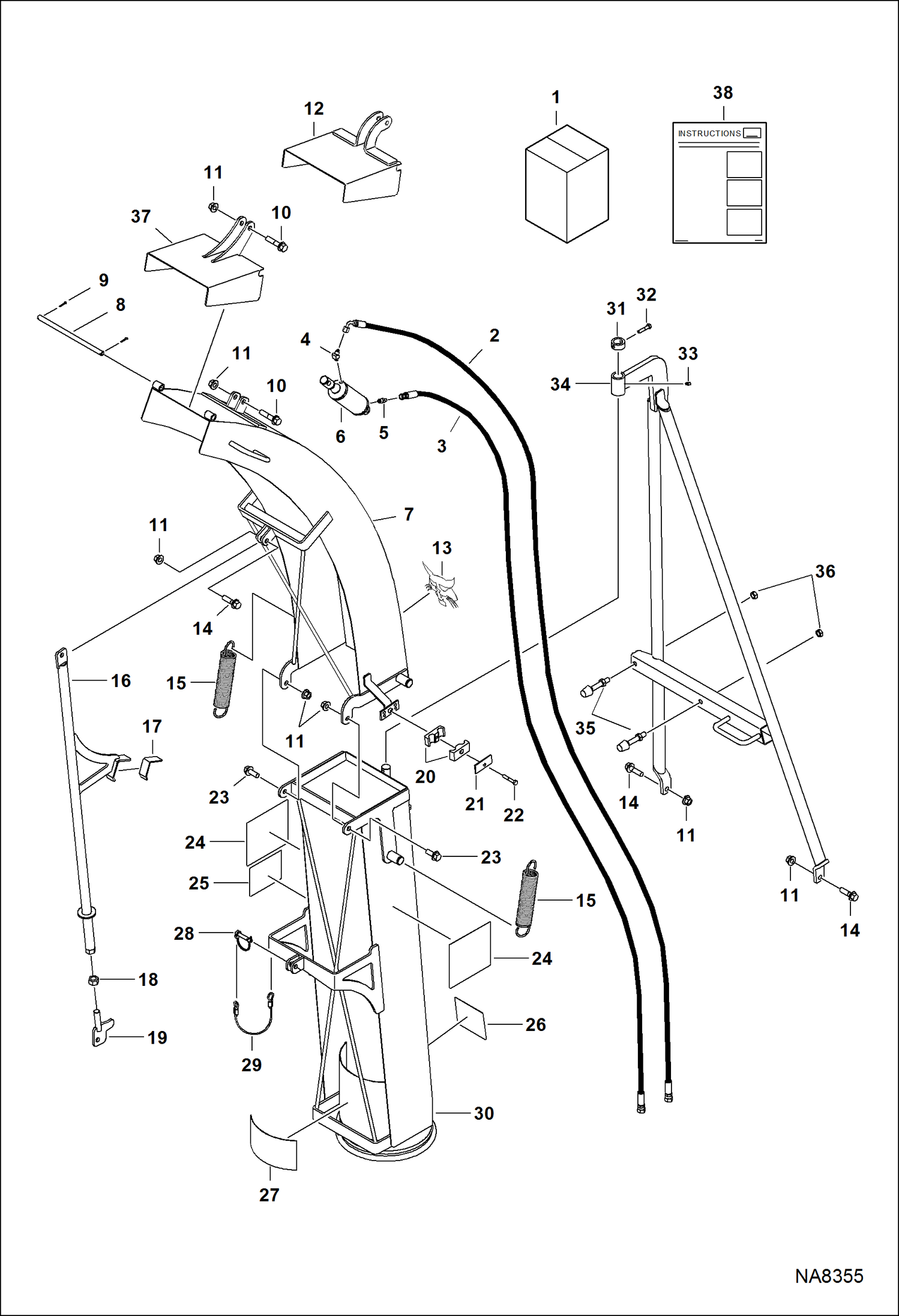 SB240 РОТОРНЫЙ СНЕГООЧИСТИТЕЛЬ (СКАТ ПОГРУЗЧИКА) (72-- 7131) (84-- 7132)