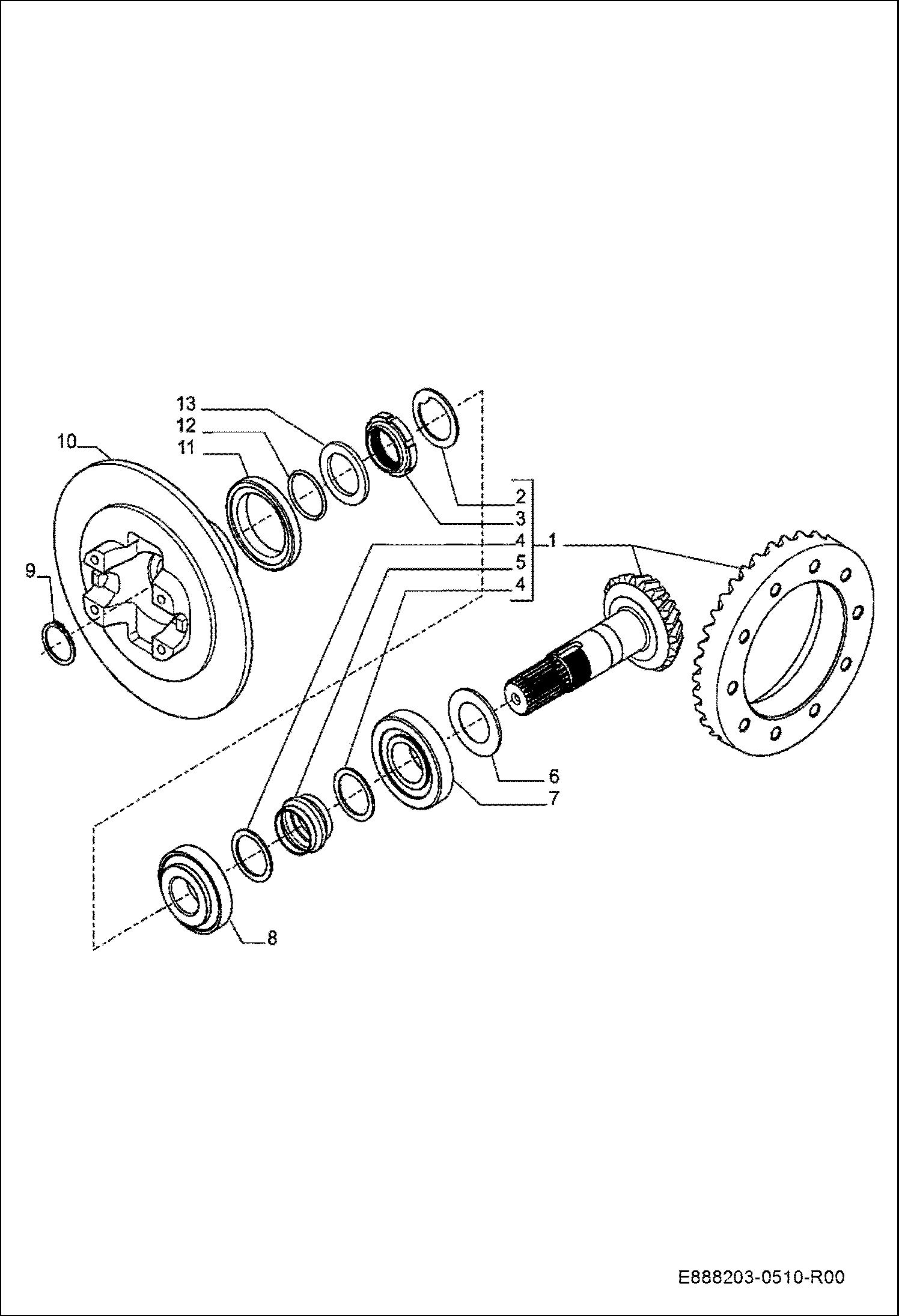 ЗАДНИЙ МОСТ - КОМПЛЕКТ КОНИЧЕСКОЙ ШЕСТЕРНИ