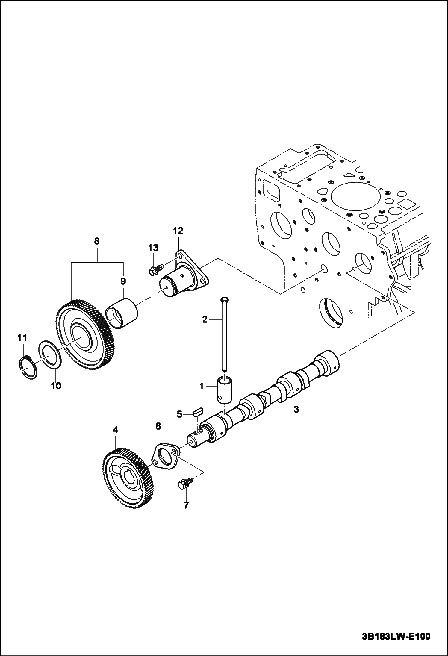Схема РАСПРЕДЕЛИТЕЛЬНЫЙ ВАЛ В СБОРЕ