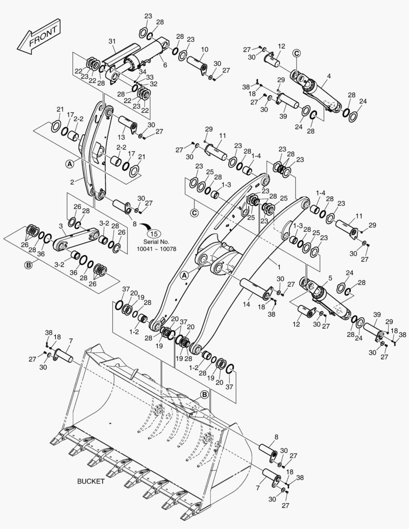 5111 LOADER ARM ASS`Y - LONG BOOM [10041~]