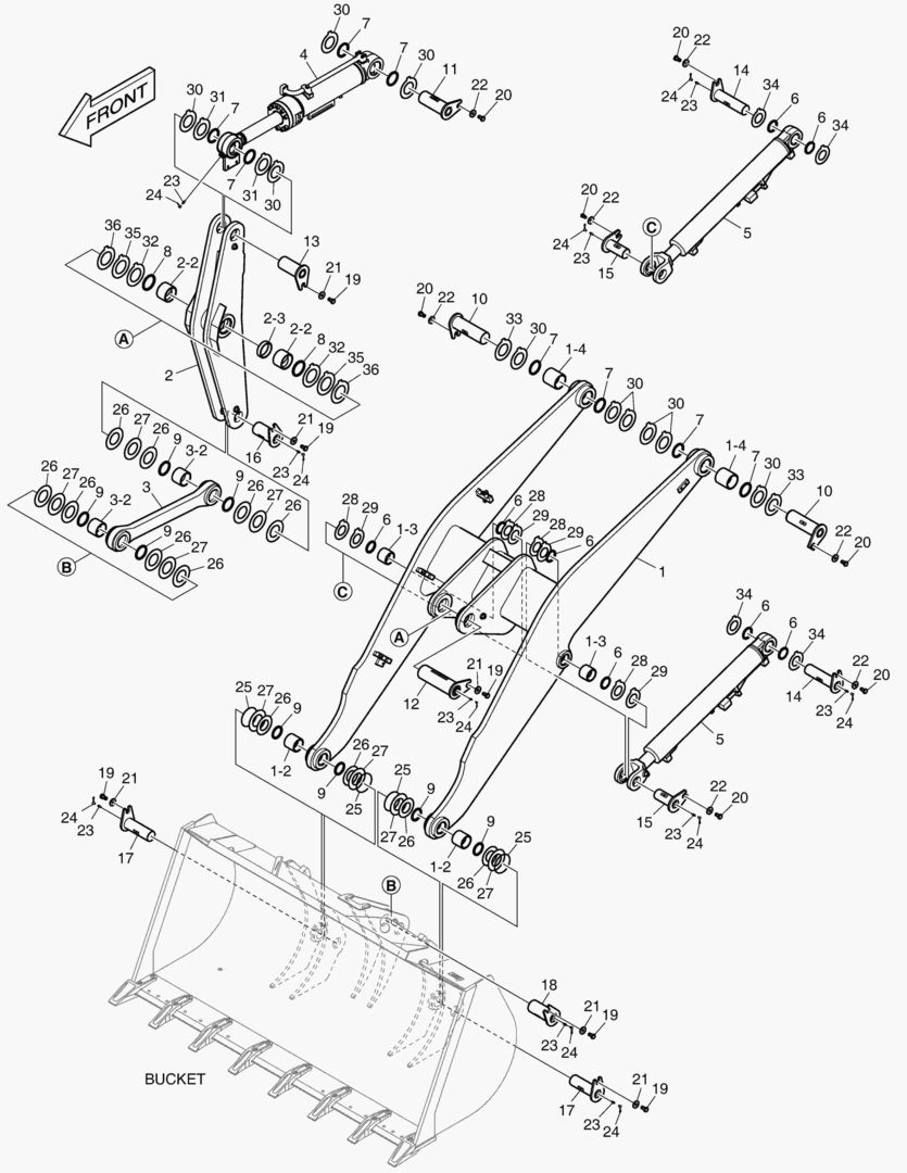 РУКОЯТЬ ПОГРУЗЧИКА В СБОРЕ