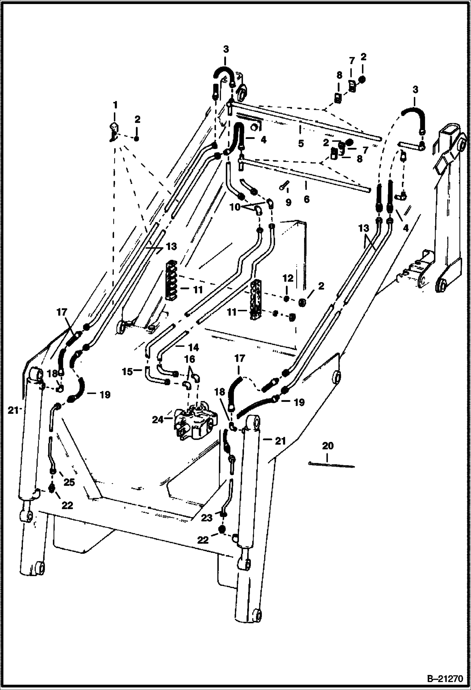 Схема КОНТУР ЦИЛИНДРА НАКЛОНА