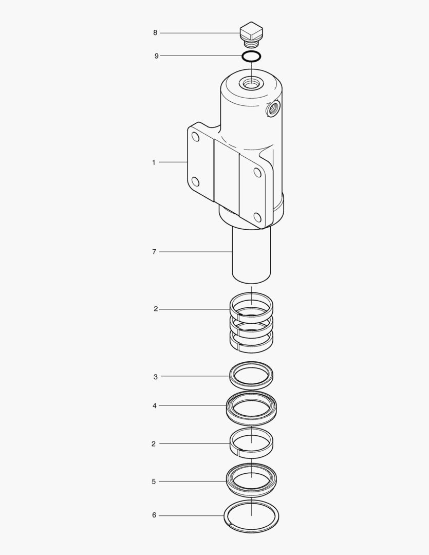 Спецтехника 4375 CHOCKING CYLINDER-R.H [1240~] - главное фото