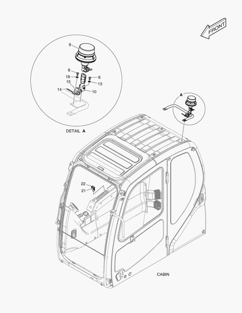7140 ROTATING BEACON WITH 6 LAMP