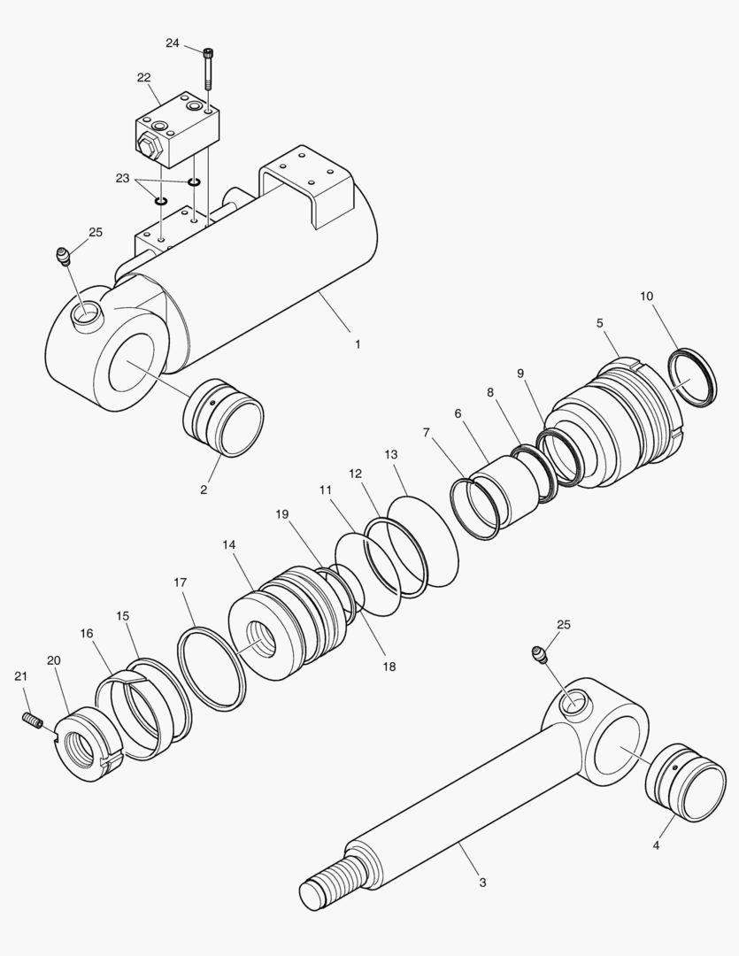 ЦИЛИНДР БУЛЬДОЗЕРА - ЛЕВОСТОРОННИЙ