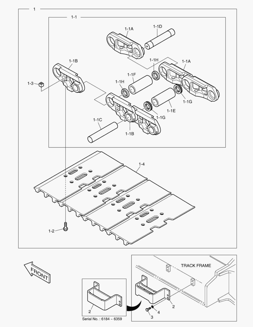 6301 TRACK SHOE ASS`Y - 900G [6184~]