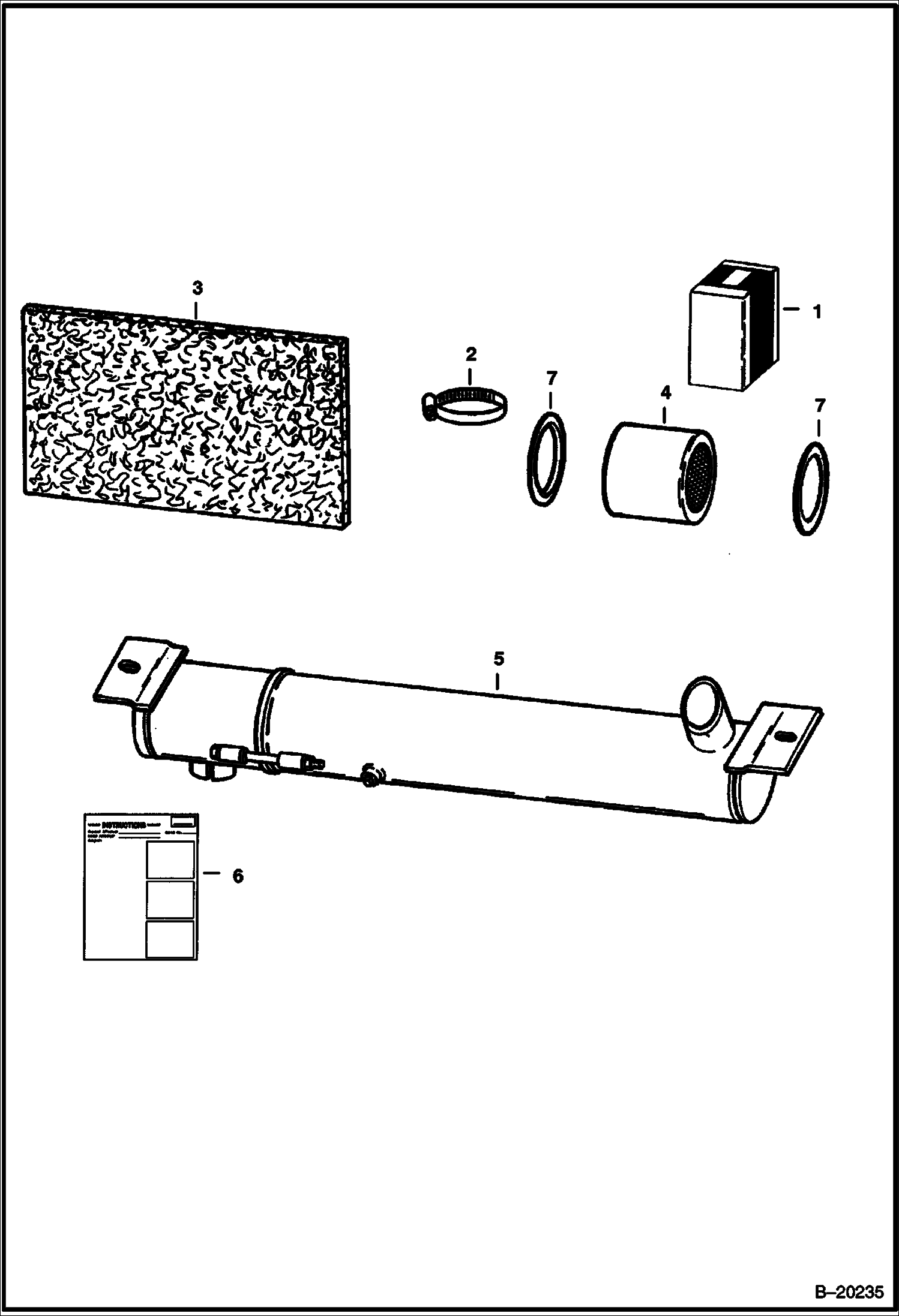 Схема НАБОР ДЕТАЛЕЙ ОЧИСТНОГО УСТРОЙСТВА