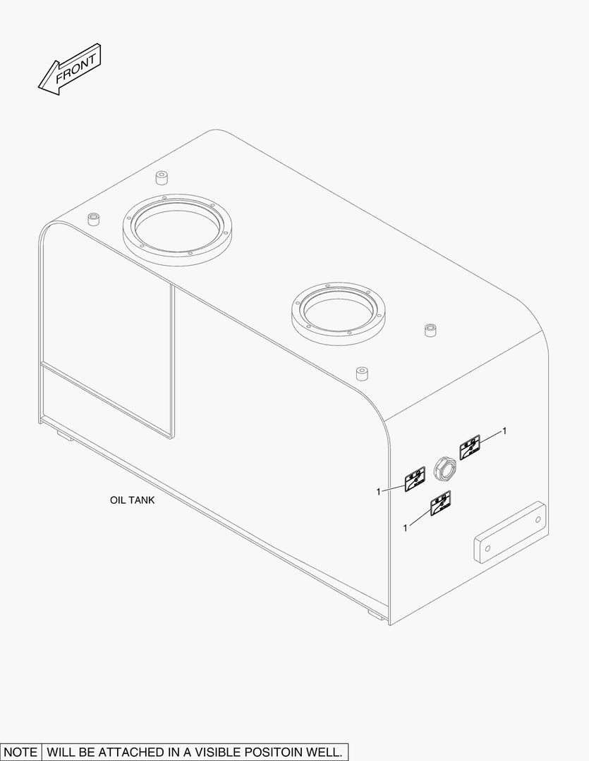 4310 DECAL - OIL CHECK (HIGH TEMPERATURE)