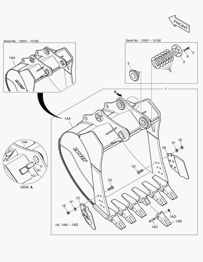 Схема 6800 BUCKET ASS`Y - 1.79mВі(57`) - SIDE PIN