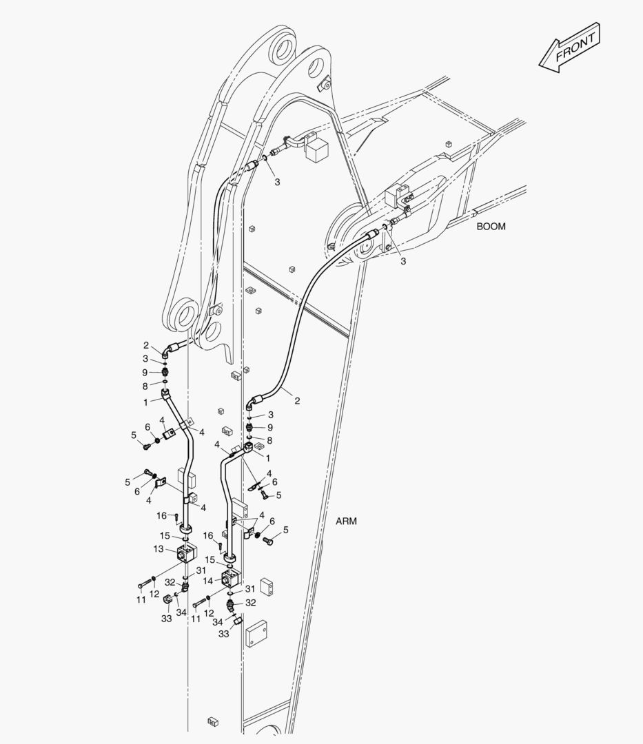 6360 ARM PIPING - ROTATION(ARM 3.2m)