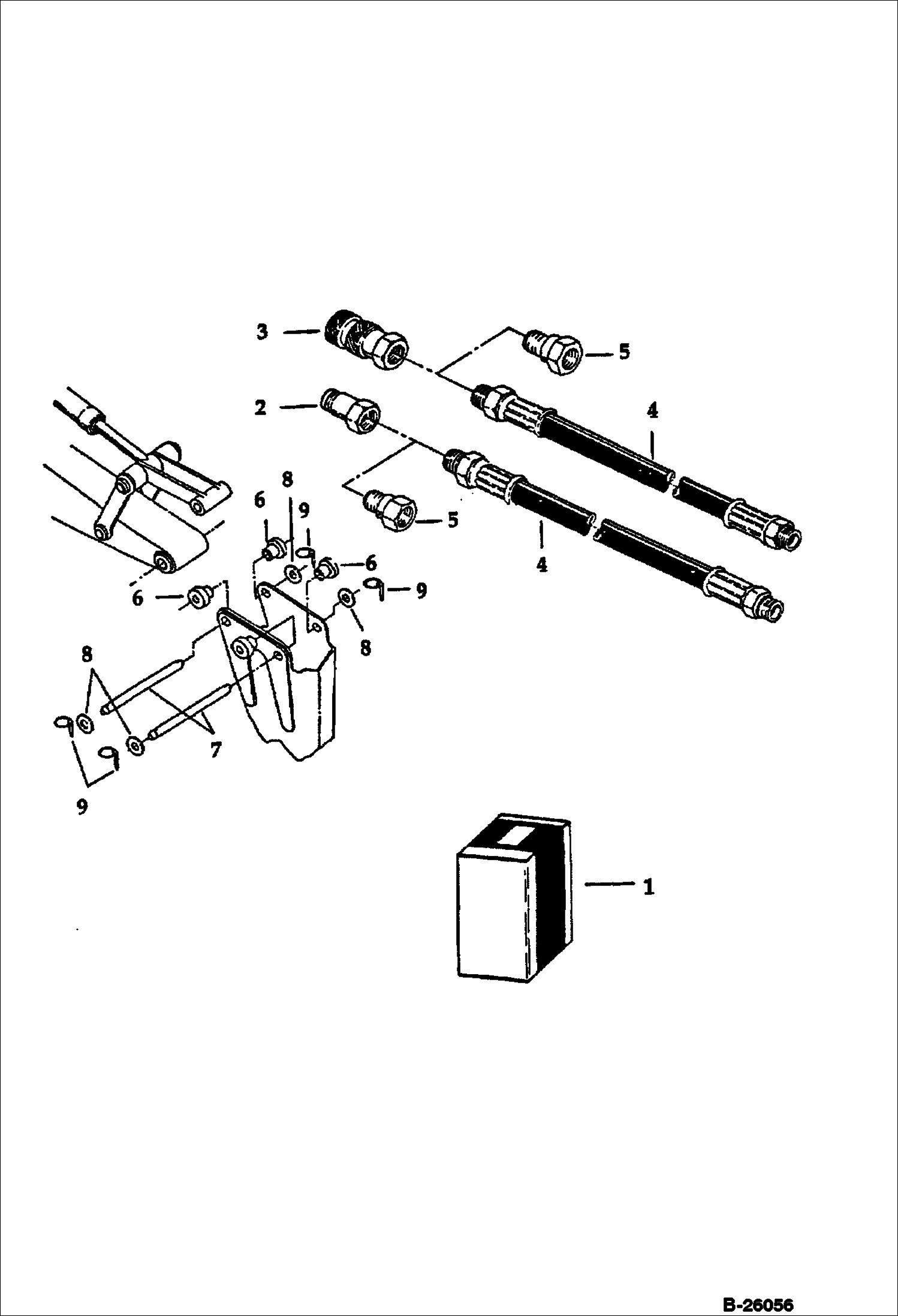 ГИДРОМОЛОТ (1250X) (СТРЕЛА И МОНТАЖНЫЙ КОМПЛЕКТ)