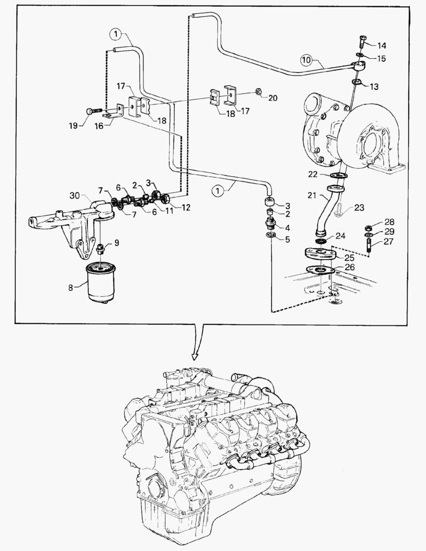 G010-37 LUBRICATION; TURBOCHARGER