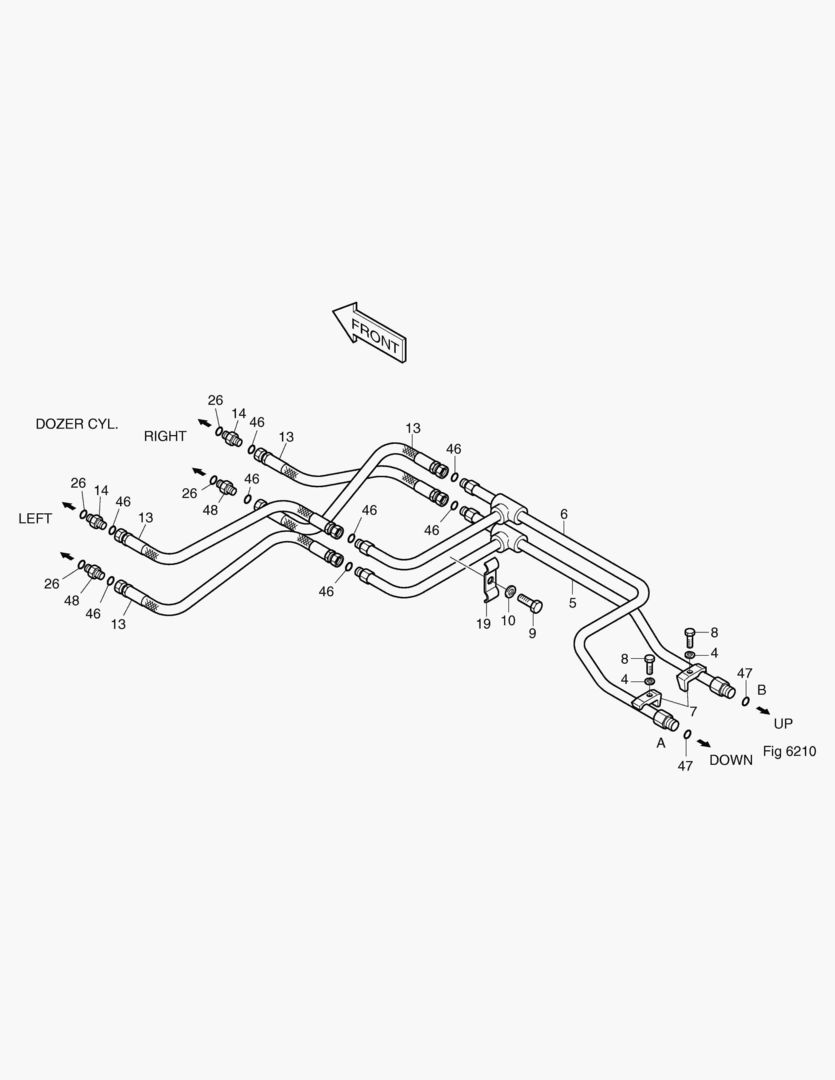 Спецтехника 6202 FRONT DOZER PIPING(1-1)-BOLTING TYPE [1147~] - главное фото