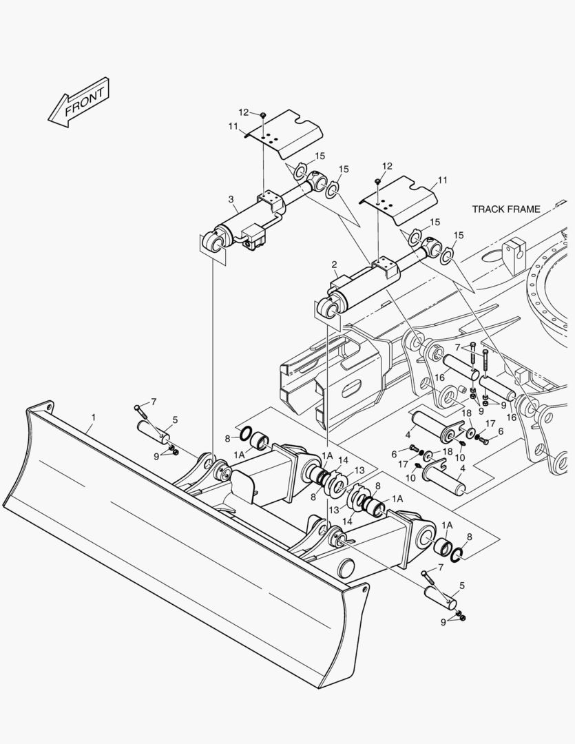 БУЛЬДОЗЕРНЫЙ ОТВАЛ - 2490 мм
