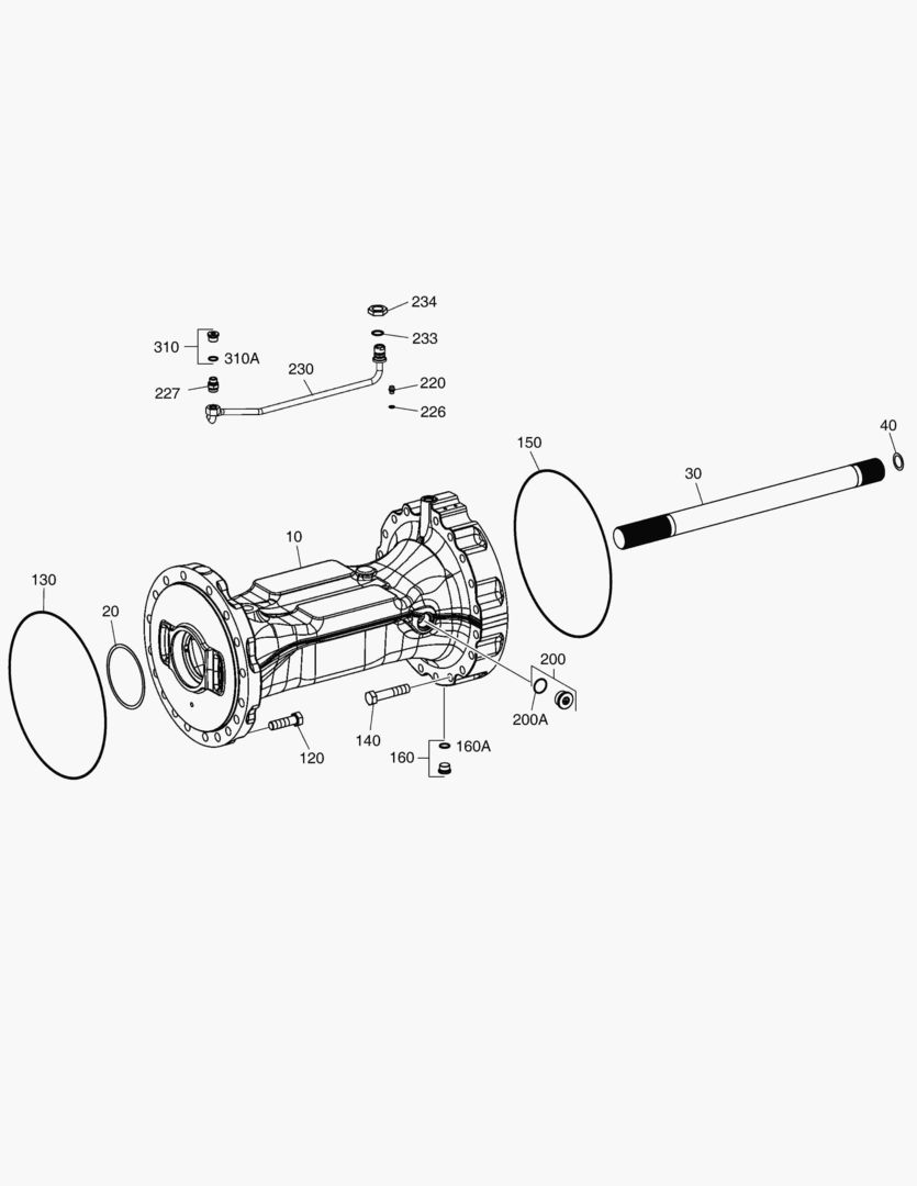 Спецтехника 3372 AXLE CASING-REAR AXLE [10382~] - главное фото