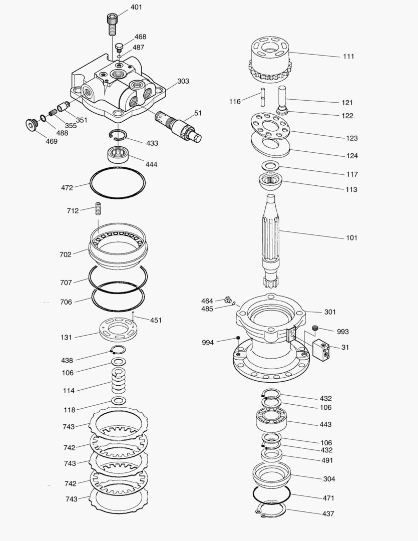 ГИДРОМОТОР ПОВОРОТА ПЛАТФОРМЫ