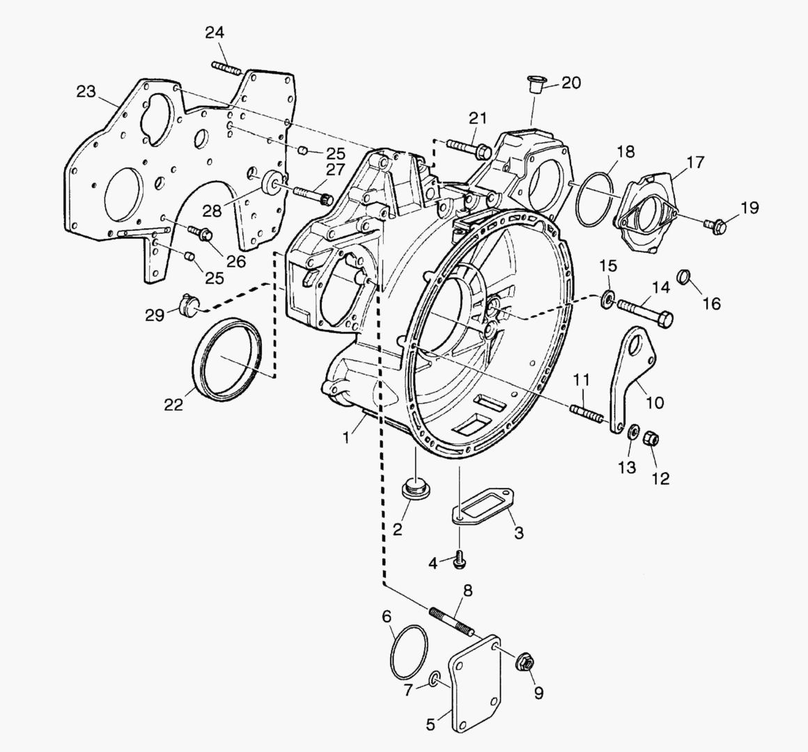 G010-34 FLYWHEEL HOUSING TIMING GEAR PLATE
