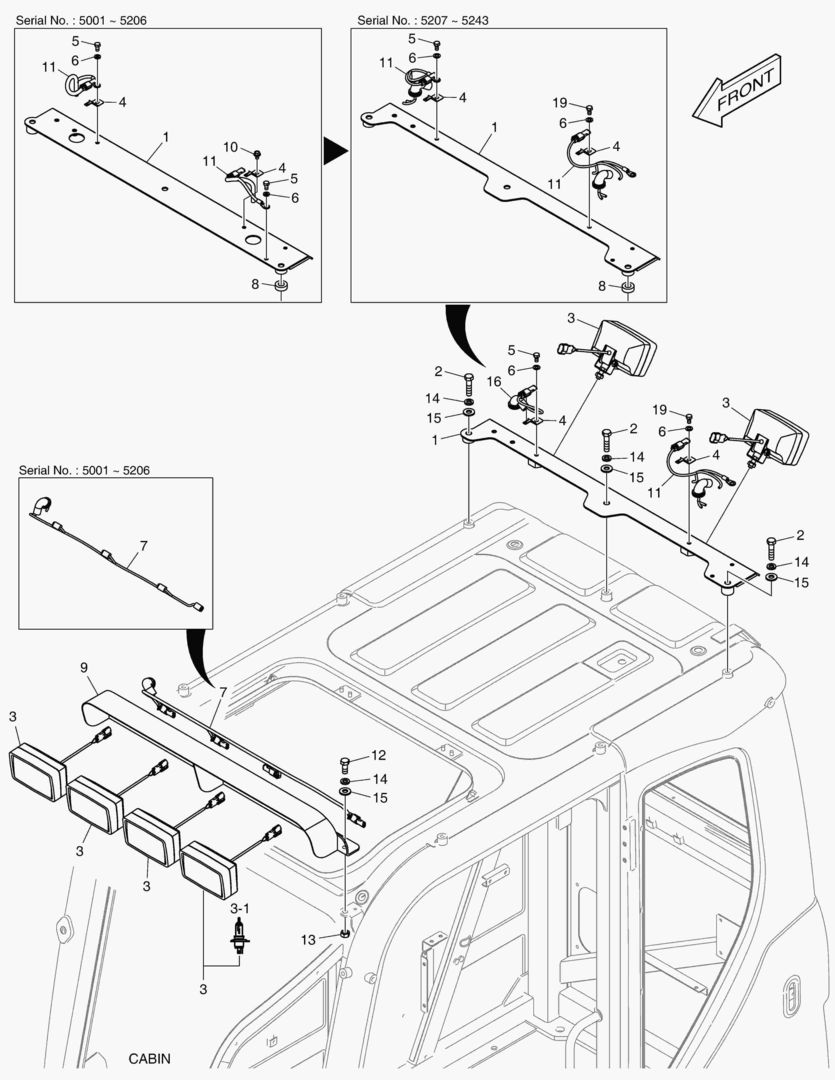 РАБОЧАЯ ФАРА(6-ЛАМПЫ) - СИСТЕМА ЗАЩИТЫ ПРИ ОПРОКИДЫВАНИИ