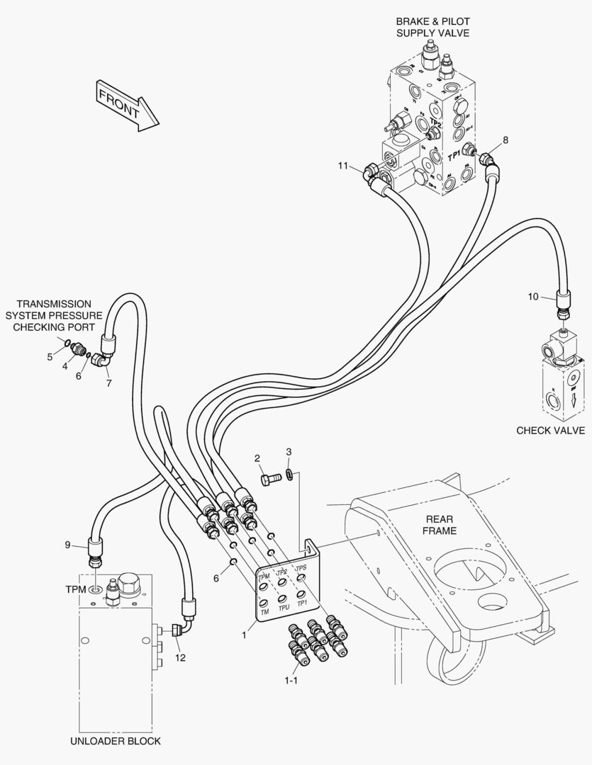 Спецтехника 5190 REMOTE PRESS CHECK PIPING - EMR [5001~5028]