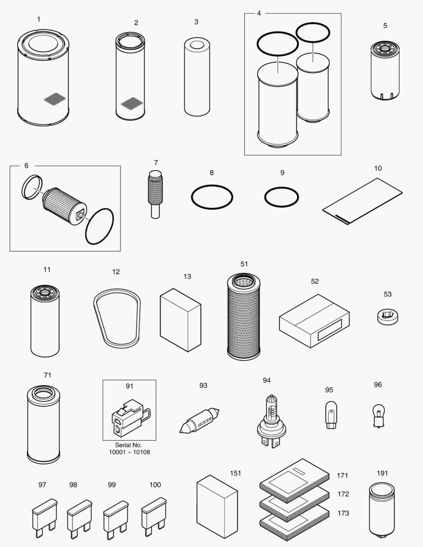 Схема 4110 SPARE PARTS
