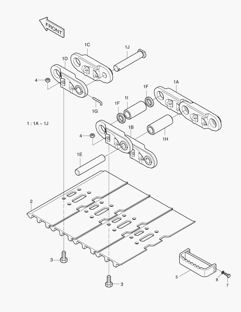 БАШМАК ГУСЕНИЦЫ В СБОРЕ-900G